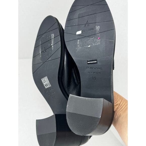 Aquatalia Josette Classic Retro Y2K Nappa Heel Mocasines in Black size 11 - Picture 5 of 11